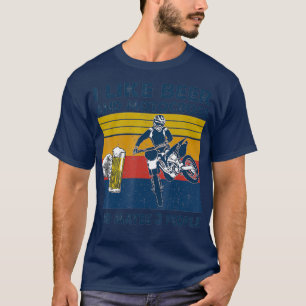 I Like Beer Motocross And Maybe 3 People Racing T-Shirt