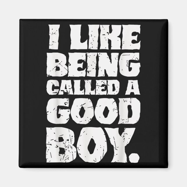 I Like Being Called A Good Boy Funny Quote  Magnet (Front)