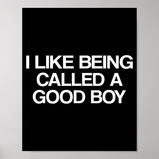 I Like Being Called A Good Boy  Poster (Front)