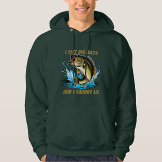 I Like Big Bass And I Cannot Lie Fun Fishing Hoodie