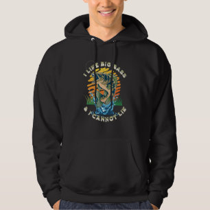I Like Big Bass & I Cannot Lie Fishing Fisherman Hoodie