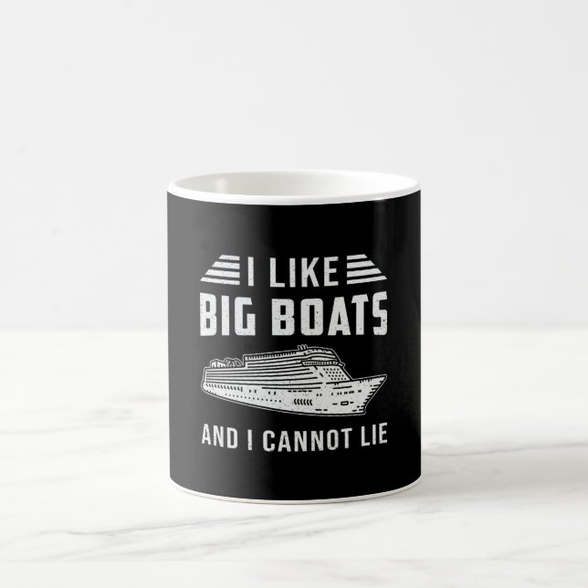 I Like Big Boats Cruise Ship Boat Boating Yacht Coffee Mug (Center)