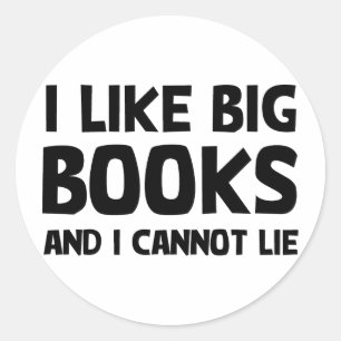 I Like Big Books Classic Round Sticker