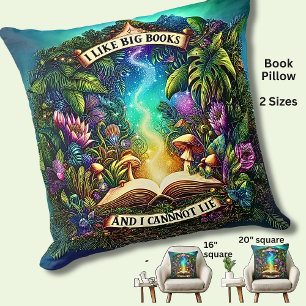 I Like Big Books, for Book Lovers & Readers, Cushion