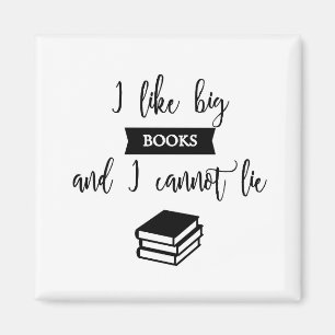 I like big books, fridge magnet