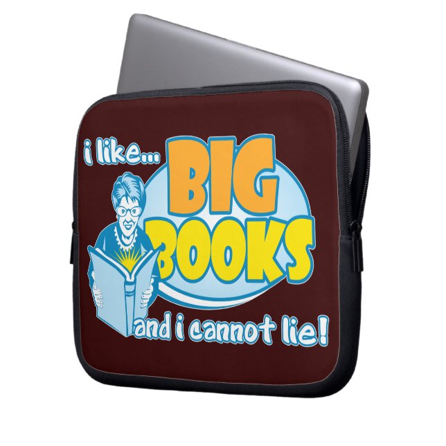 I Like Big Books Laptop Sleeve (Front Left)