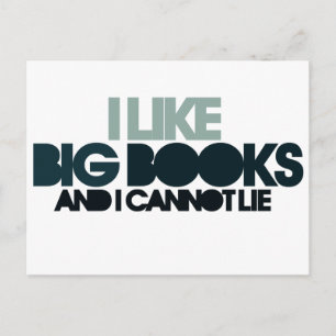 I Like Big Books Postcard