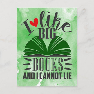 I Like Big Books Postcard