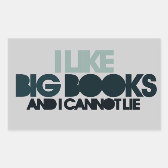 I Like Big Books Rectangular Sticker