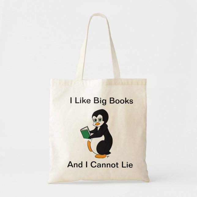 I Like Big Books Tote Bag (Front)