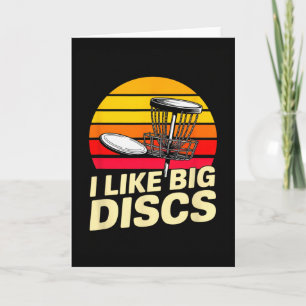 I Like Big Discs Funny Retro Disc Golf Player Card