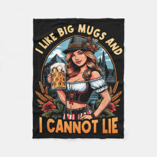 I Like Big Mugs Bavarian Munich Beer Festival Fleece Blanket