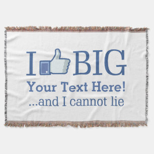 I Like Big Personalised Your Text Easily Throw Blanket
