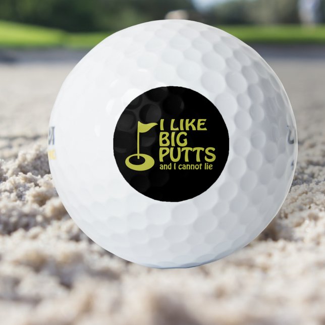 I Like Big Putts Golfing Humour Golf Balls (Creator Uploaded)