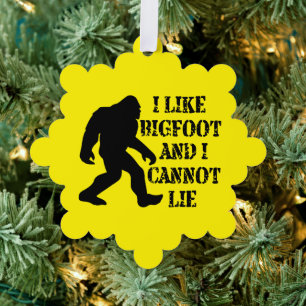 I like Bigfoot and I cannot Lie Tree Decoration Card