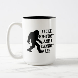 I like Bigfoot and I cannot Lie Two-Tone Coffee Mug