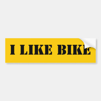 I LIKE BIKE BUMPER STICKER