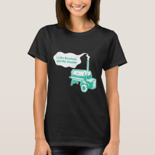 I Like Bourbon And My Smoker Funny Bbq Whiskey Gif T-Shirt