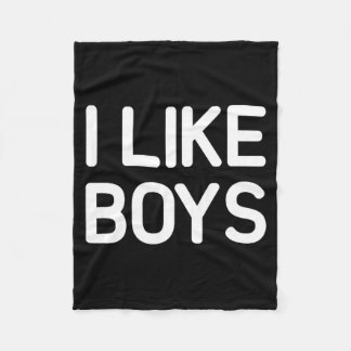 I Like Boys Funny Jokes Sarcastic Fleece Blanket