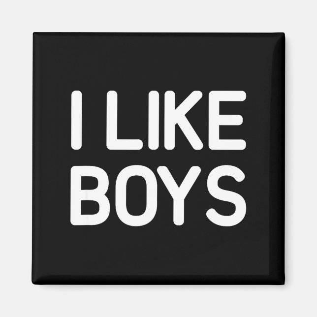 I Like Boys Funny Jokes Sarcastic  Magnet (Front)
