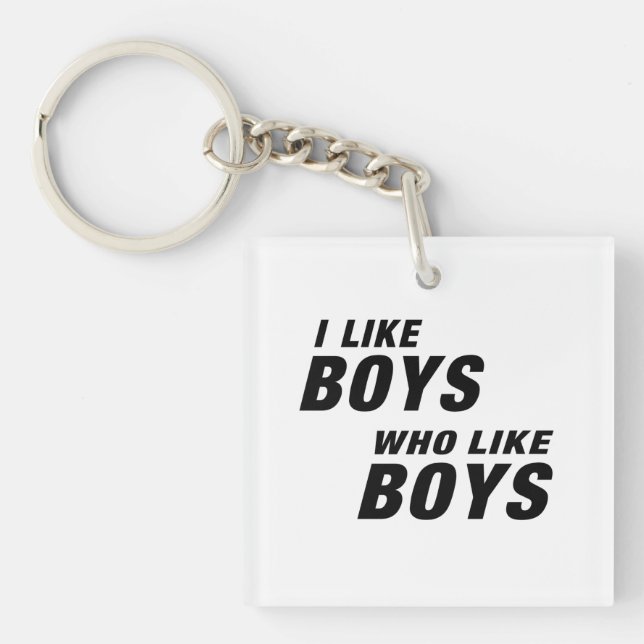 I Like Boys Who like Boys Key Ring (Front)