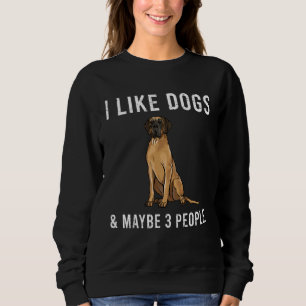 I Like Brown Great Dane Dogs And Maybe 3 People Sweatshirt