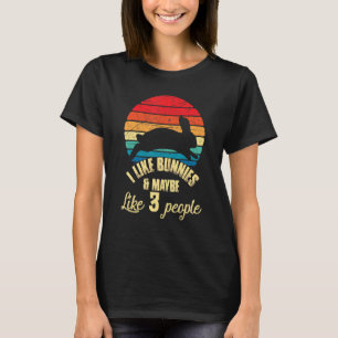 I Like Bunnies And Maybe Like 3 People Bunny Rabbi T-Shirt