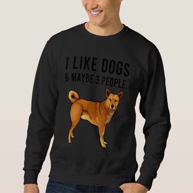 I Like Canaan Dogs And Maybe 3 People Sweatshirt (Front)