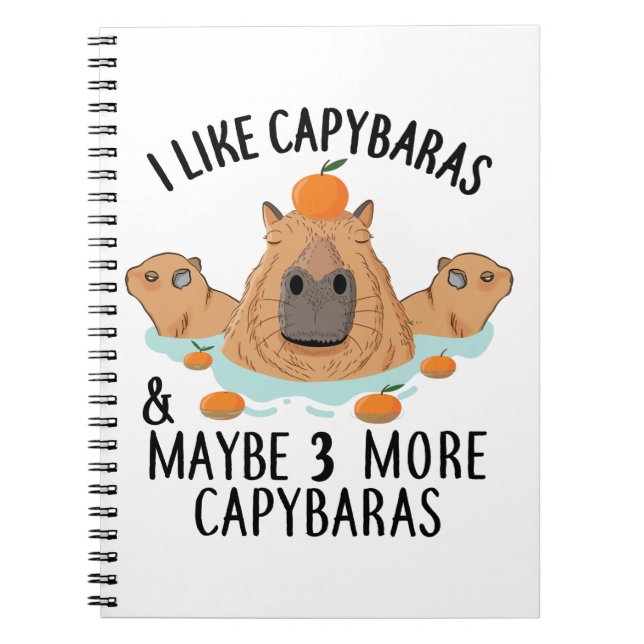 I like Capybaras and maybe 3 people Funny Baby Notebook (Front)