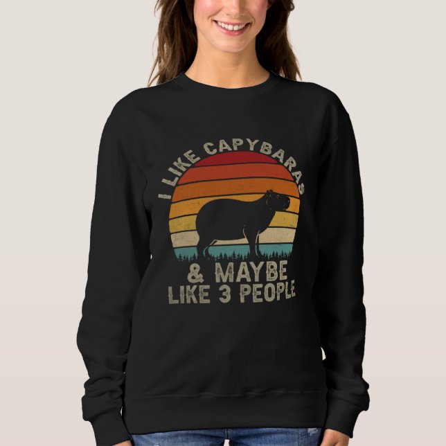 I Like Capybaras and Maybe like 3 People  capybara Sweatshirt (Front)