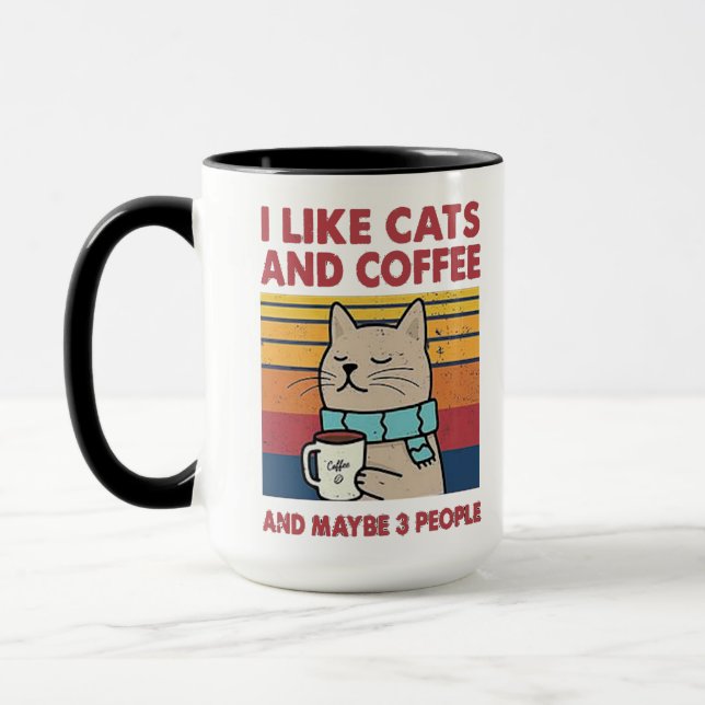 I like cats and coffee mug (Left)