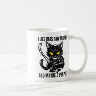 I Like Cats And Hockey And Maybe 3 People _1  Coffee Mug