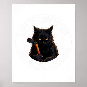 I Like Cats And Hockey And Maybe 3 People Minimal Poster