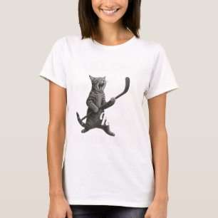 I Like Cats And Hockey Maybe 3 People Funny Hockey T-Shirt