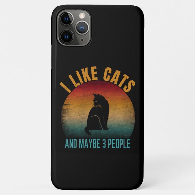 I LIKE CATS AND MAYBE 3 PEOPLE Case-Mate iPhone CASE (Back)