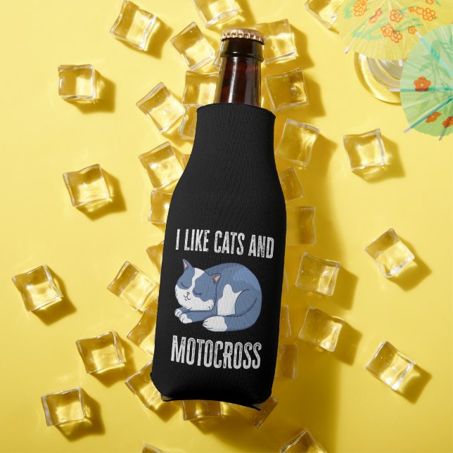 I like Cats and Motocross Gift Bottle Cooler (In Situ Summer)