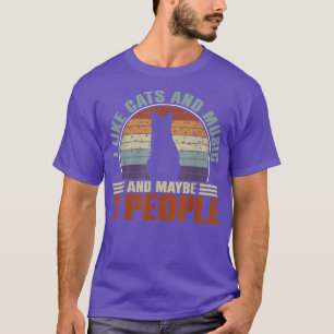 I Like Cats And Music And Maybe 3 People Sarcastic T-Shirt