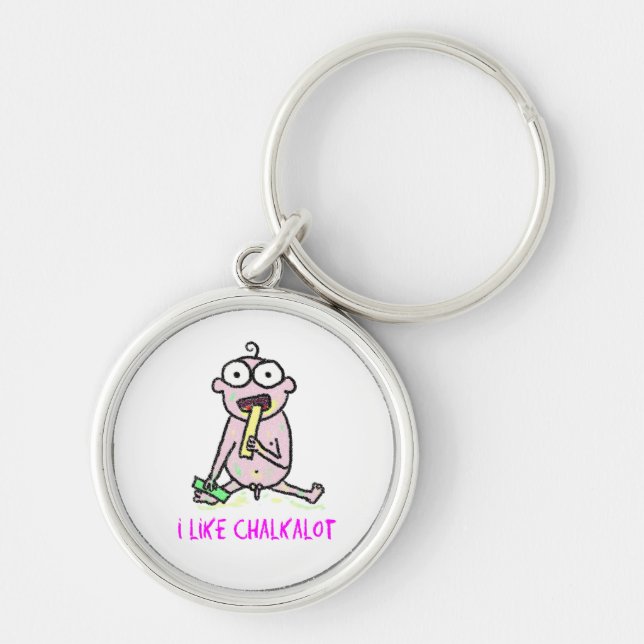I Like Chalk A Lot Keychain (Front)