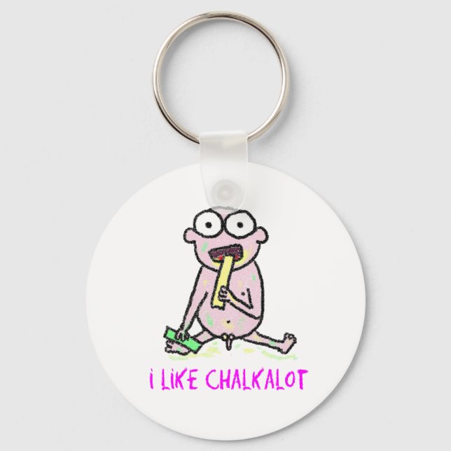 I Like Chalk A Lot Keychain (Front)