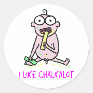 I Like Chalkalot Classic Round Sticker