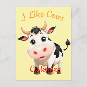 I Like Cows Art Thunder_Cove Postcard