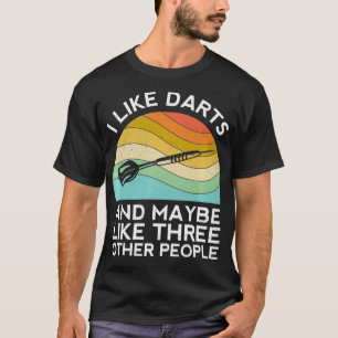 I Like Darts Cricket Dart 501 Beer Retro Funny T-Shirt