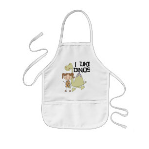 I LIke Dinos-GIrl Tshirts and Gifts Kids Apron