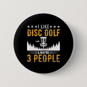 I Like Disc Golf - Disc Golf Sket Design Disc Golf 6 Cm Round Badge