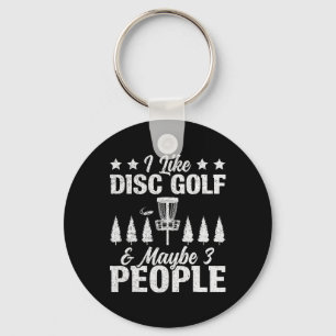 I Like Disc Golf - Disc Golf Sket Design Disc Golf Key Ring