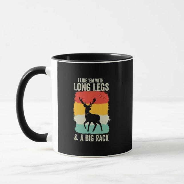 I Like Em With Long Legs & A Big Rack Retro Mug (Left)