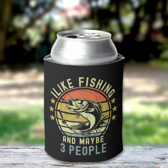 I Like Fishing and Maybe 3 | Gift for fishermen Can Cooler (Creator Uploaded)