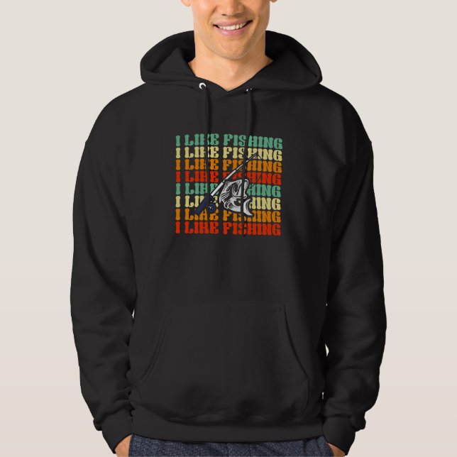 I Like Fishing Time Fisherman Angel Outfit Hoodie (Front)
