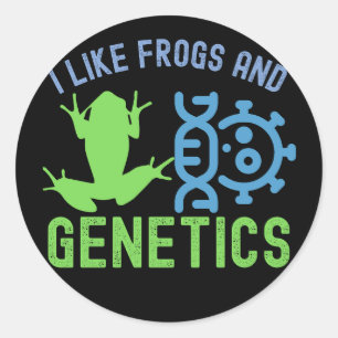 I Like Frogs and Genetics, Genetics Quotes Classic Round Sticker