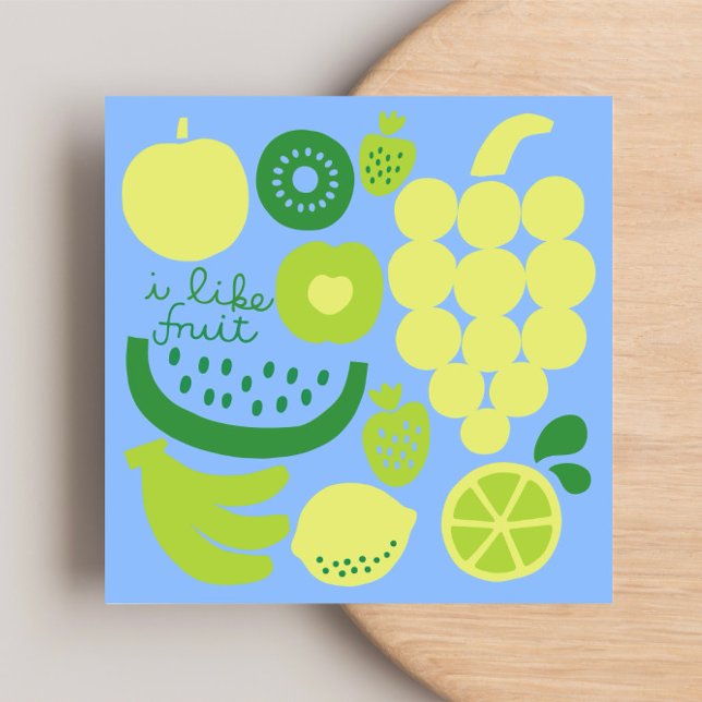 I LIKE FRUIT Flat Note Card (Creator Uploaded)